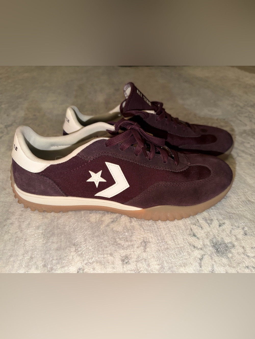 Converse Maroon and White Low-Top Sneakers MENS 9 WOMENS 10.5